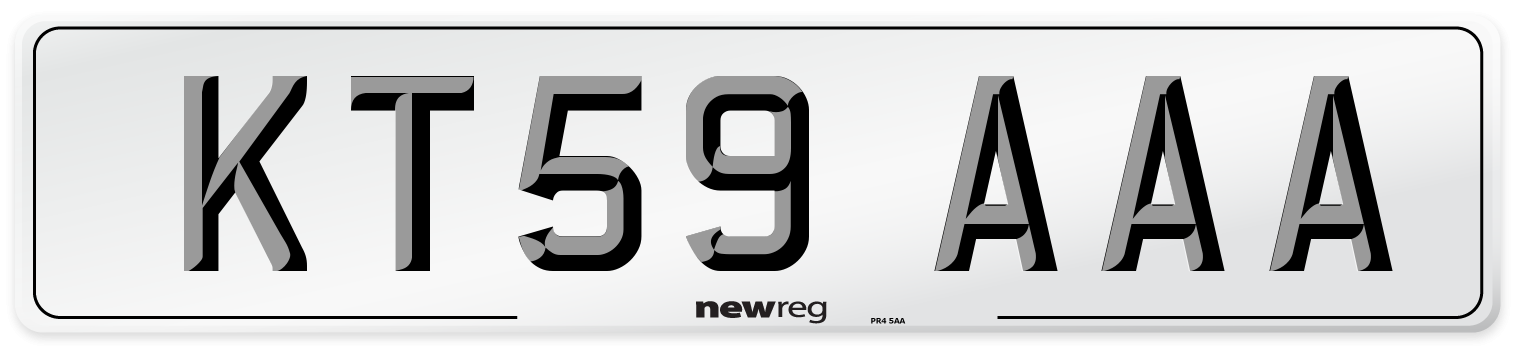KT59 AAA Number Plate from New Reg